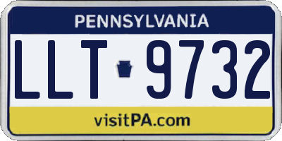 PA license plate LLT9732