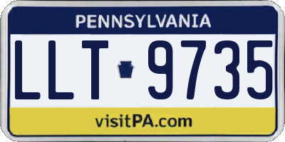 PA license plate LLT9735