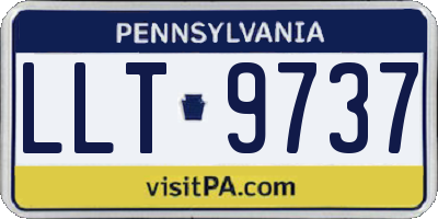 PA license plate LLT9737