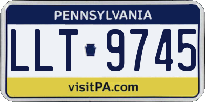 PA license plate LLT9745