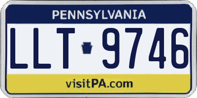 PA license plate LLT9746