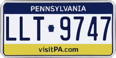 PA license plate LLT9747