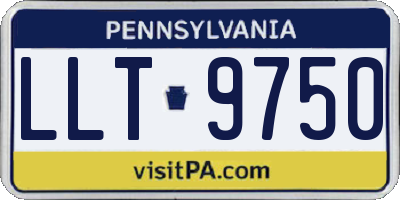 PA license plate LLT9750