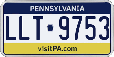 PA license plate LLT9753