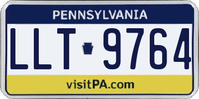 PA license plate LLT9764