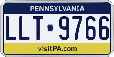 PA license plate LLT9766