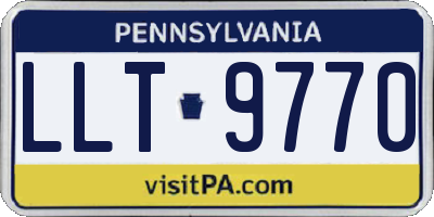 PA license plate LLT9770