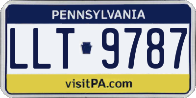 PA license plate LLT9787