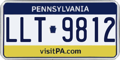 PA license plate LLT9812