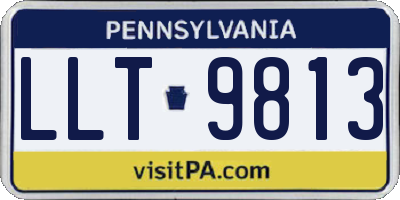 PA license plate LLT9813