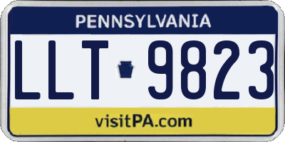 PA license plate LLT9823