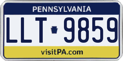 PA license plate LLT9859