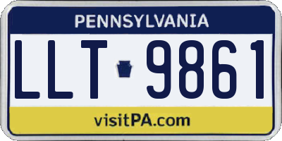 PA license plate LLT9861