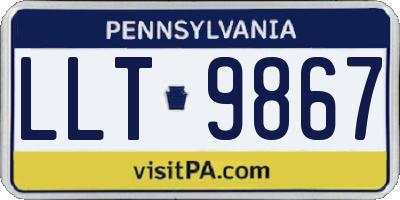 PA license plate LLT9867