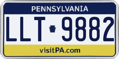 PA license plate LLT9882