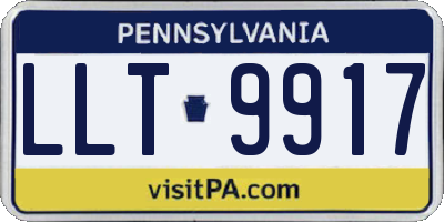 PA license plate LLT9917