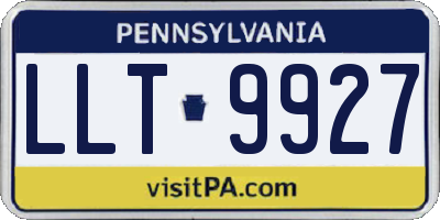 PA license plate LLT9927