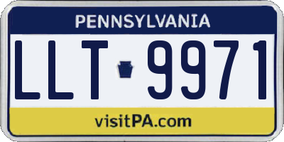 PA license plate LLT9971