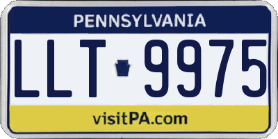 PA license plate LLT9975