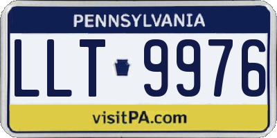 PA license plate LLT9976
