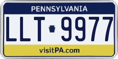 PA license plate LLT9977