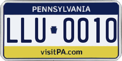 PA license plate LLU0010