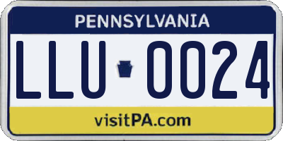 PA license plate LLU0024
