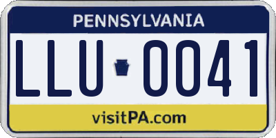 PA license plate LLU0041