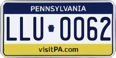 PA license plate LLU0062