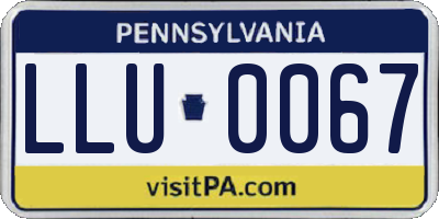 PA license plate LLU0067
