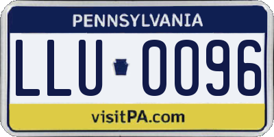 PA license plate LLU0096