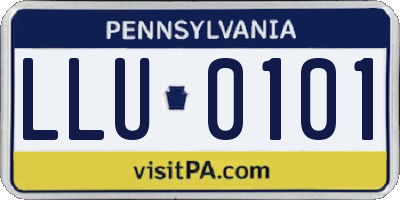 PA license plate LLU0101