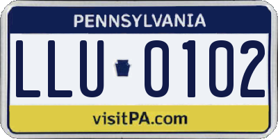 PA license plate LLU0102