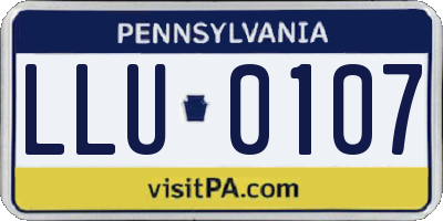 PA license plate LLU0107