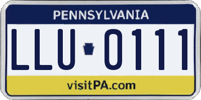 PA license plate LLU0111