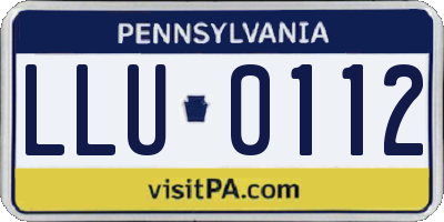 PA license plate LLU0112