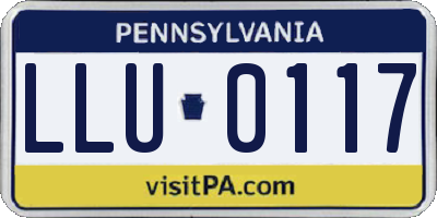 PA license plate LLU0117
