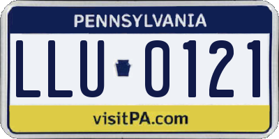 PA license plate LLU0121