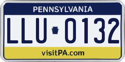 PA license plate LLU0132