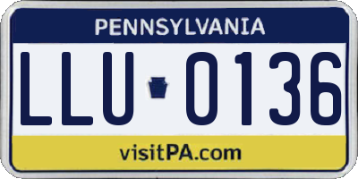 PA license plate LLU0136