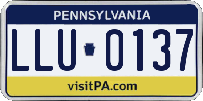 PA license plate LLU0137