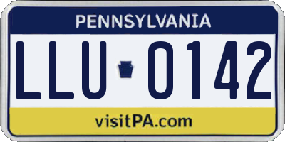 PA license plate LLU0142