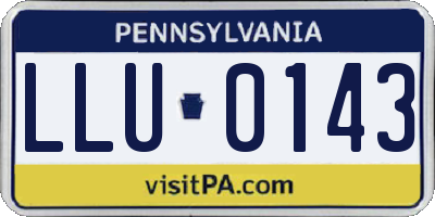 PA license plate LLU0143
