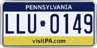 PA license plate LLU0149