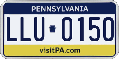 PA license plate LLU0150