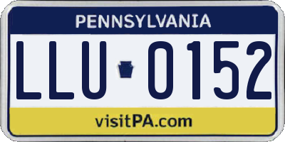 PA license plate LLU0152