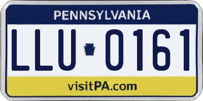 PA license plate LLU0161
