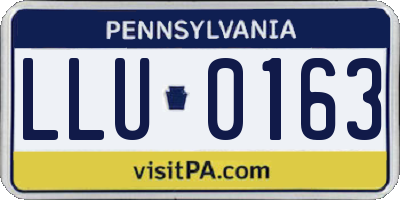 PA license plate LLU0163