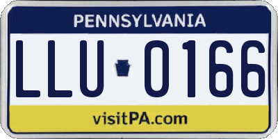 PA license plate LLU0166