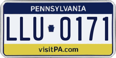 PA license plate LLU0171